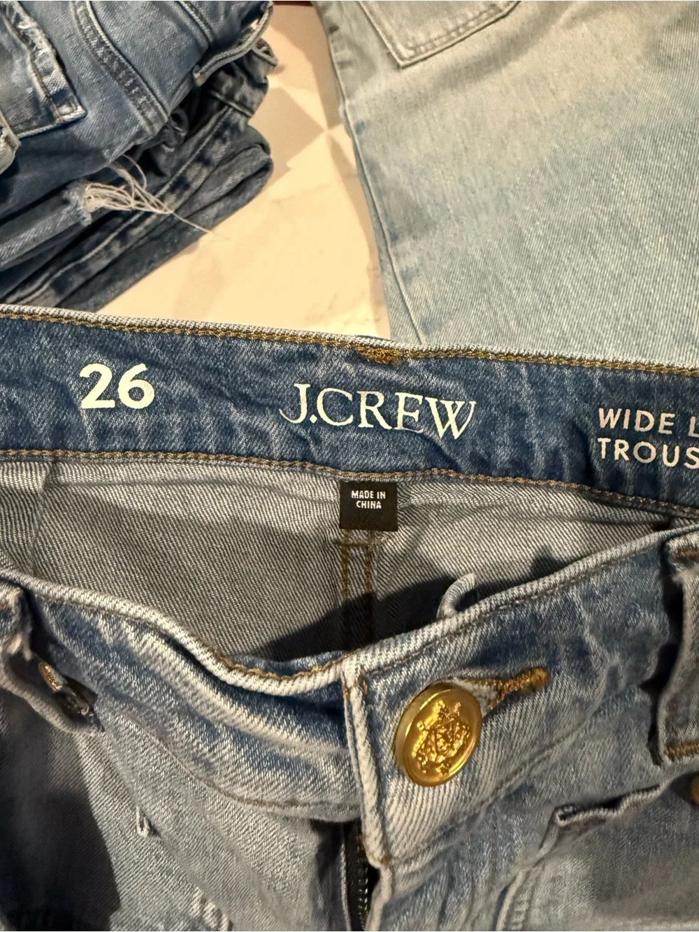 J. Crew Light Wash Wide-Leg Jeans